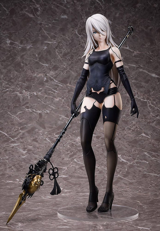 NieR: Automata Ver1.1a B-Style A2 (YoRHa Type A No.2) 1/4 Scale Figure in black battle attire, holding the Virtuous Grief spear.