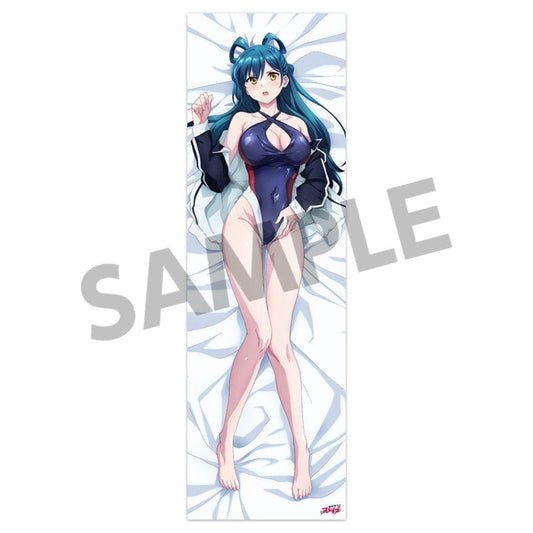 Chained Soldier Original Illustration Dakimakura Cover featuring Azuma Himari in two swimsuit poses, one seductive and one playful, set against a crisp, icy background
