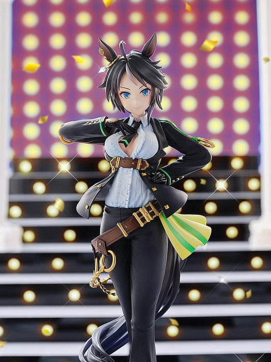 Uma Musume: Pretty Derby Fuji Kiseki (Shooting Star Revue Ver.) 1/7 Scale Figure, dressed in a formal officer's uniform with gold and green details, standing confidently.