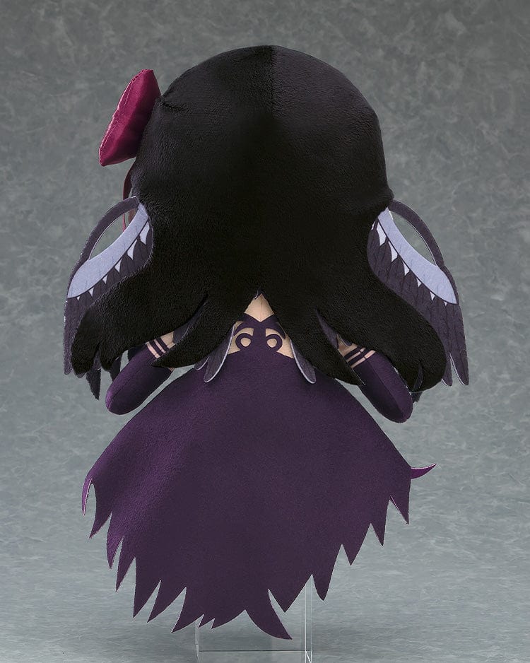 Kuripan Plushie of Devil Homura from Puella Magi Madoka Magica in dark dress with wings and red bow