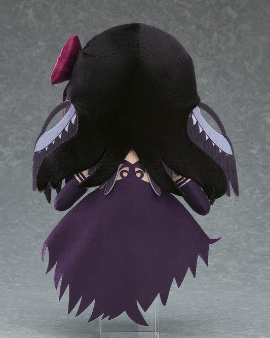 Kuripan Plushie of Devil Homura from Puella Magi Madoka Magica in dark dress with wings and red bow