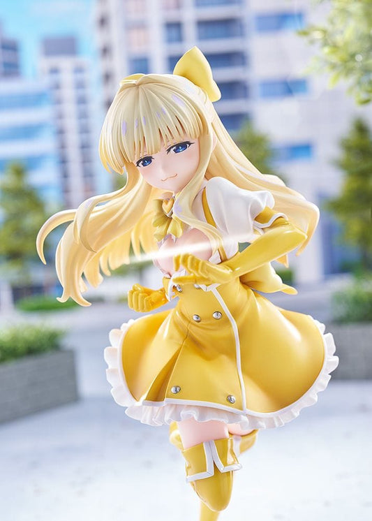 Gushing over Magical Girls Magia Sulfur 1/7 scale anime figure in yellow magical girl outfit with dynamic pose and smug expression
