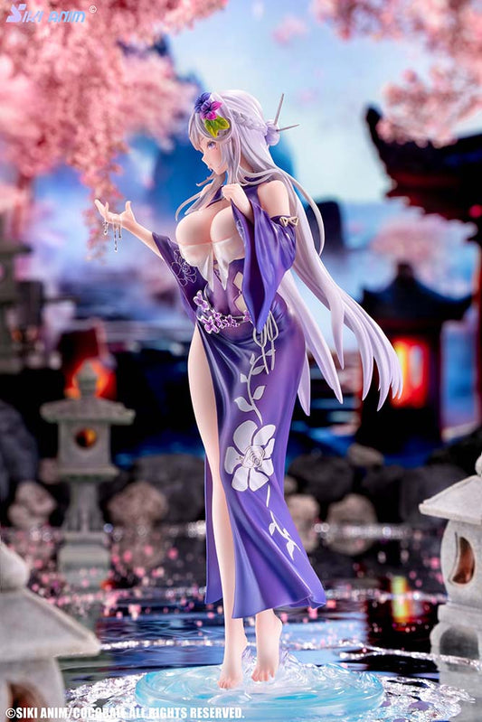Original Character Mizu no Seijo Deluxe Edition figure in a flowing purple robe with water-inspired details, standing on a vibrant water effect base.