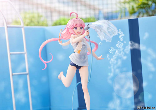 Grisaia: Phantom Trigger Murasaki Ikoma (Swimsuit Ver.) 1/7 Scale Figure, depicting Murasaki in a playful pose with a water gun, dressed in a swimsuit and a casual shirt, perfect for fans of the Grisaia series.
