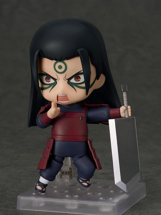 Naruto: Shippuden Nendoroid No.2687 Hashirama Senju, depicted in his traditional ninja outfit with detailed armor and accessories, showcasing his dynamic pose and stern expression, perfect for fans and collectors of the series.
