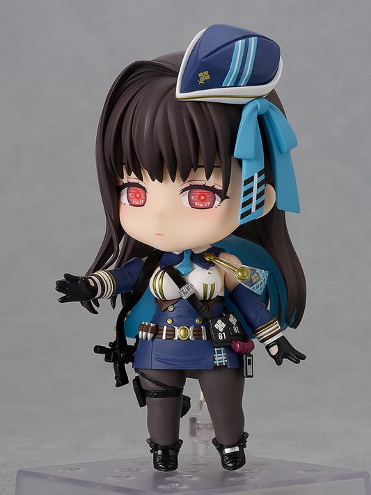 GODDESS OF VICTORY: NIKKE Marian Nendoroid figure, featuring detailed military-style uniform, multiple accessories, and expressive interchangeable faces.