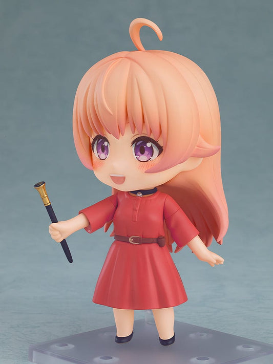 Nendoroid figure of Nico Wakatsuki from Witch Watch in red dress holding magical cane
