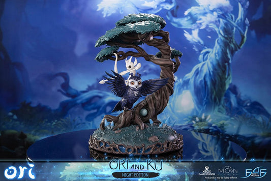 Ori and the Will of the Wisps Ori and Ku Night Variation Statue, showcasing detailed craftsmanship and nocturnal color tones, ideal for collectors of fantasy-themed art.