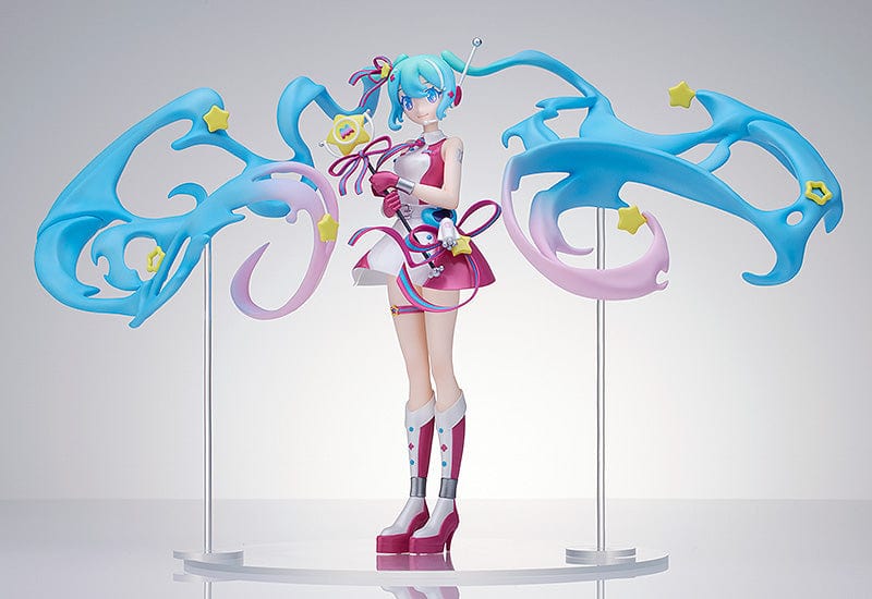 Character Vocal Series 01: Hatsune Miku POP UP PARADE Figure in Future Eve Ver. (L Size) - A detailed and vibrant collectible capturing the iconic virtual pop star.