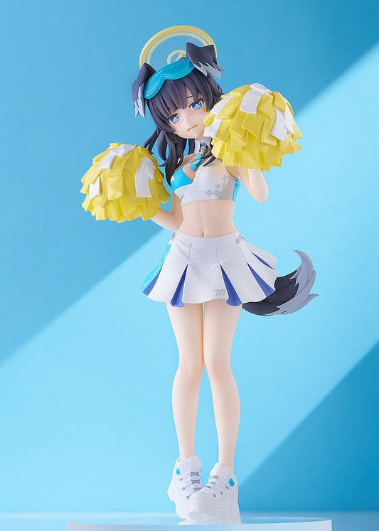 Alt text: Blue Archive Pop Up Parade Hibiki Nekozuka (Cheer Squad Memorial Lobby Ver.) figure featuring dynamic cheerleading pose, signature pom-poms, and lively outfit, perfect for fans and collectors.