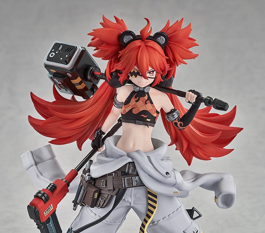 Pop Up Parade SP Koleda Belobog figure from Zenless Zone Zero holding sledgehammer, with red twin-tails and industrial outfit