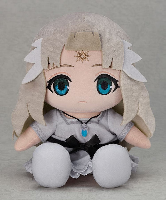 "ENDER LILIES Quietus of the Knights Lily plushie with silver hair, blue eyes, and embroidered outfit details"