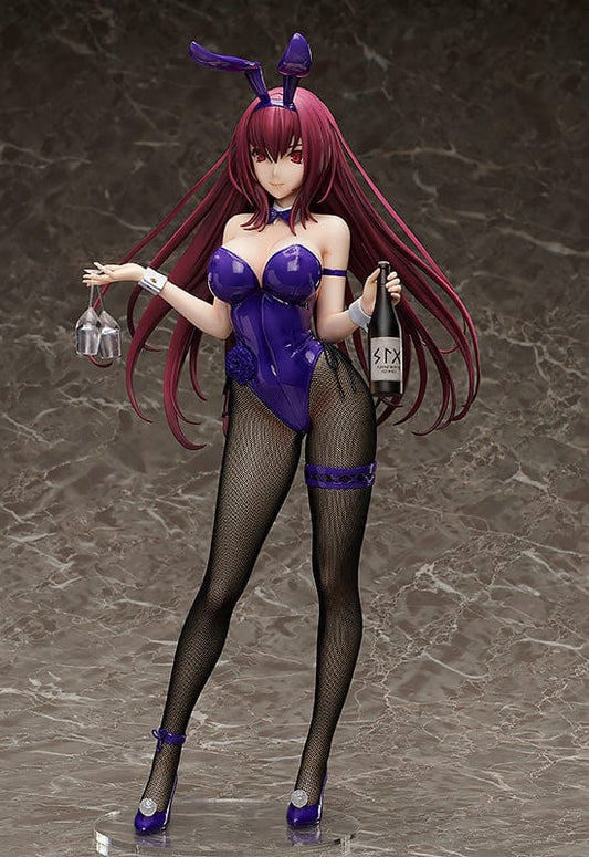 Fate/Grand Order Scathach B-Style 1/4 Scale Bunny Ver. Figure Reissue in purple bunny outfit with real fishnet tights