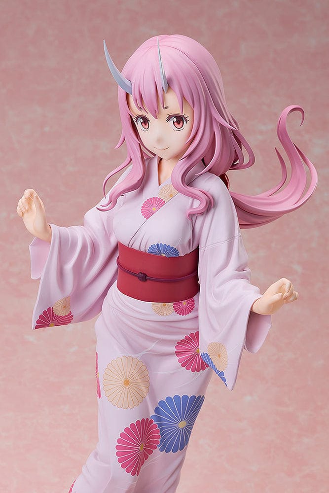That Time I Got Reincarnated as a Slime Shuna (Yukata Ver.) 1/4 Scale Figure in a pastel pink yukata with floral patterns, flowing pink hair, and signature horns.