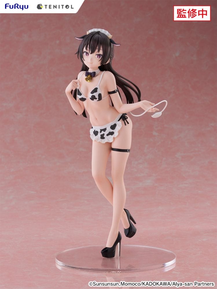 Alya Sometimes Hides Her Feelings in Russian Tenitol Tall Yuki Suou Cow Costume Ver. Figure in cow print bikini and heels