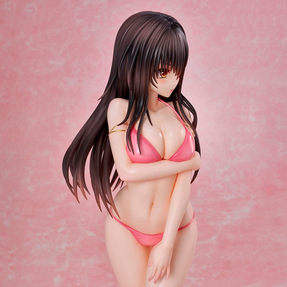 Exquisite 1/4 scale figure of Yui Kotegawa from To LOVE-Ru Darkness, dressed in a shiny pink bikini. This figure captures Yui's shy and delicate nature through her pose and expression, making it an essential collectible for fans of the series.