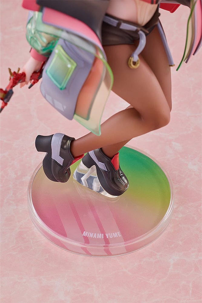 Gridman Universe Yume Minami Dreamy Divas Version 1/7 Scale Figure, capturing Yume in a vibrant and detailed outfit, complete with futuristic accessories and a dynamic pose on a transparent base.