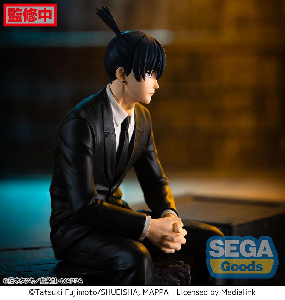 Chainsaw Man Aki Hayakawa Premium Perching Figure sitting in uniform by SEGA
