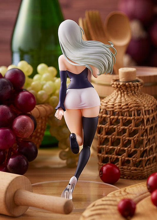 Pop Up Parade Elizabeth figure from The Seven Deadly Sins: Dragon’s Judgment posed with Boar Hat outfit against kitchen-themed background