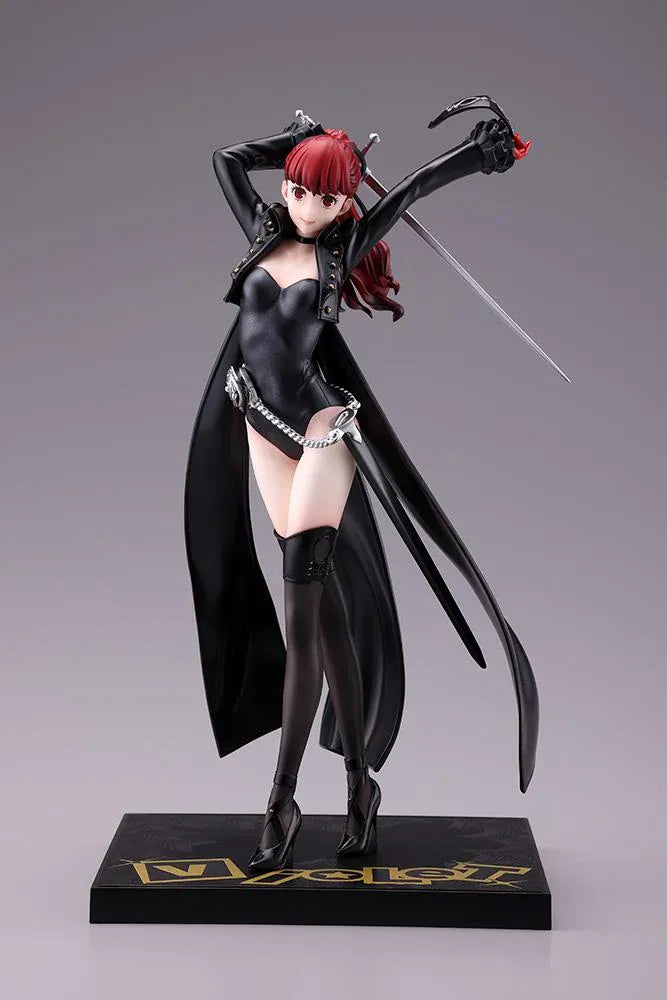Persona 5 Royal Oshi Works Violet figure featuring Violet in her Phantom Thief outfit wielding her rapier in a dynamic action pose