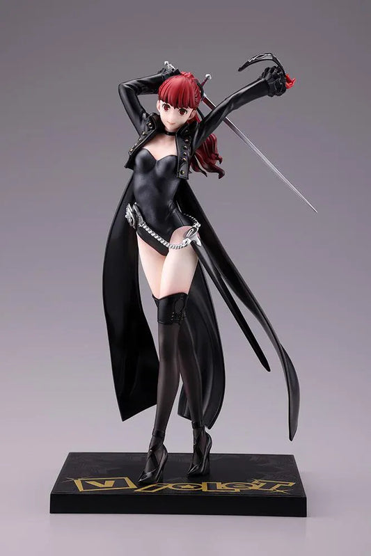 Persona 5 Royal Oshi Works Violet figure featuring Violet in her Phantom Thief outfit wielding her rapier in a dynamic action pose