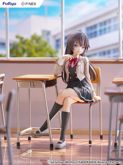 Alya Sometimes Hides Her Feelings in Russian Yuki Suou 1/7 scale figure sitting at a classroom desk in school uniform with crossed legs