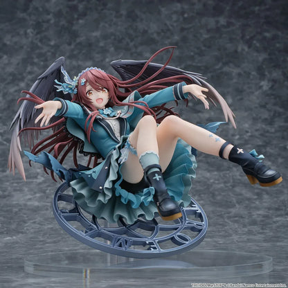 Idolmaster Shiny Colors Tenka Osaki Galdienne Amethyst Ver 1/6 Scale Figure with wings and clock base in dynamic pose
