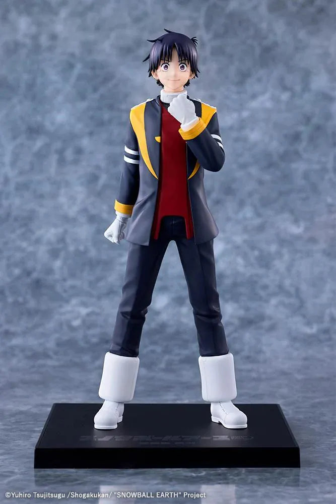 Tetsuo Yabusame figure standing on a black base, wearing a dark uniform with yellow accents and white gloves.