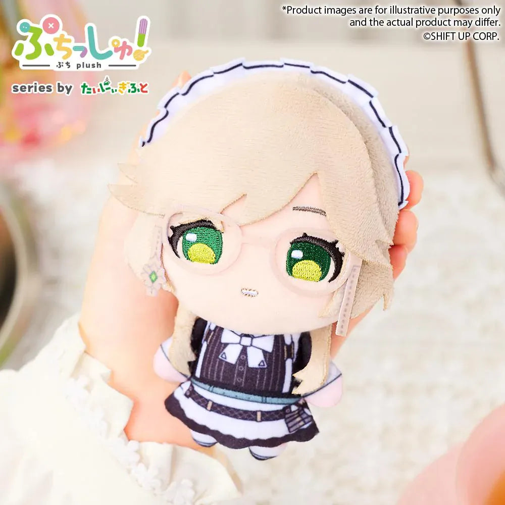 Goddess of Victory Nikke Puchish Vol 5 Ade Plushie with blonde hair, green eyes, and maid outfit