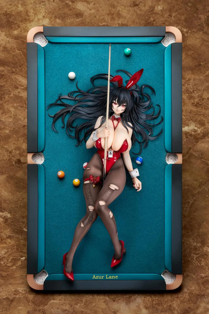 Azur Lane Taihou Fun on the Baize 1/7 scale figure featuring red bunny outfit on billiards table-themed display base