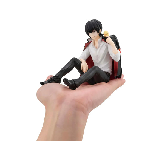 “Katekyo Hitman Reborn G.E.M. Series Hibari Kyoya sitting pose figure with Hibird on shoulder”