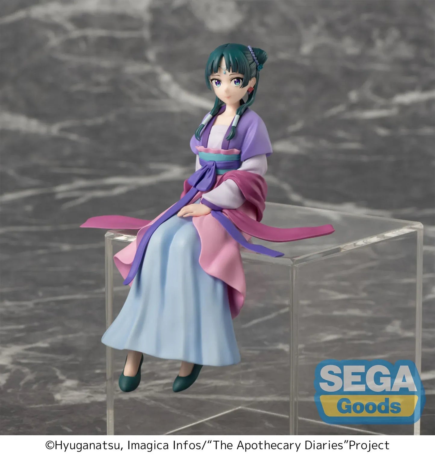 The Apothecary Diaries Maomao Moon Fairy Ver Premium Perching Figure Reissue wearing a pastel outfit in a seated pose