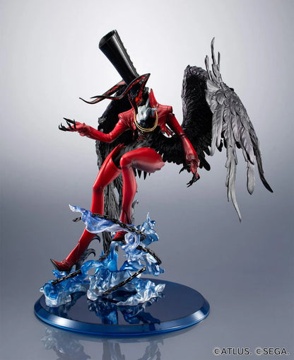 Persona 5 Game Character Collection DX Arsene 30th Anniversary Edition figure with red suit, black top hat, wings, blue flame effects, and chain details