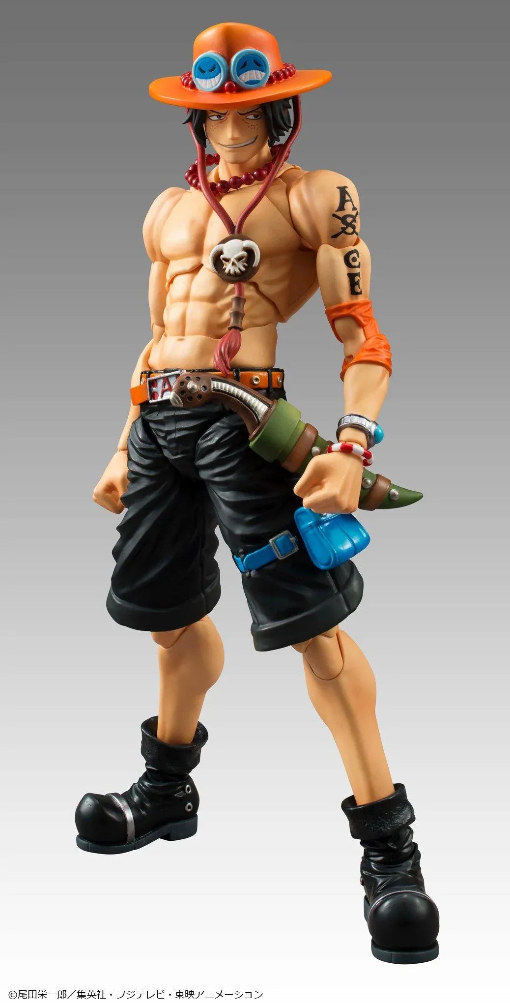 One Piece Variable Action Heroes Portgas D. Ace articulated action figure wearing his orange hat and black shorts