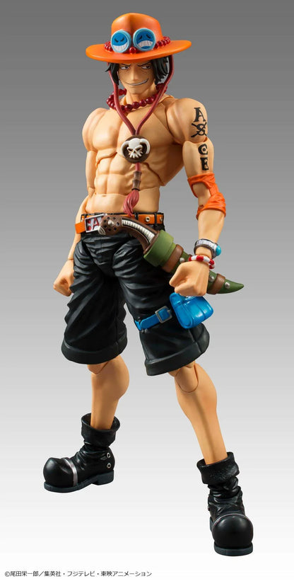 One Piece Variable Action Heroes Portgas D. Ace articulated action figure wearing his orange hat and black shorts