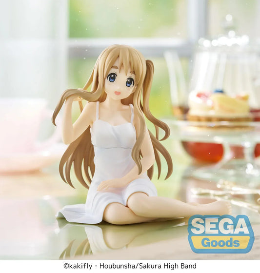 K-On Yumemirize Tsumugi Kotobuki figure by SEGA sitting in white dress with long blonde hair