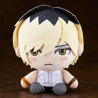 Silent Hill Heather Mason rerelease plushie with short blonde hair, dark roots, golden eyes, a white vest, and gray skirt.