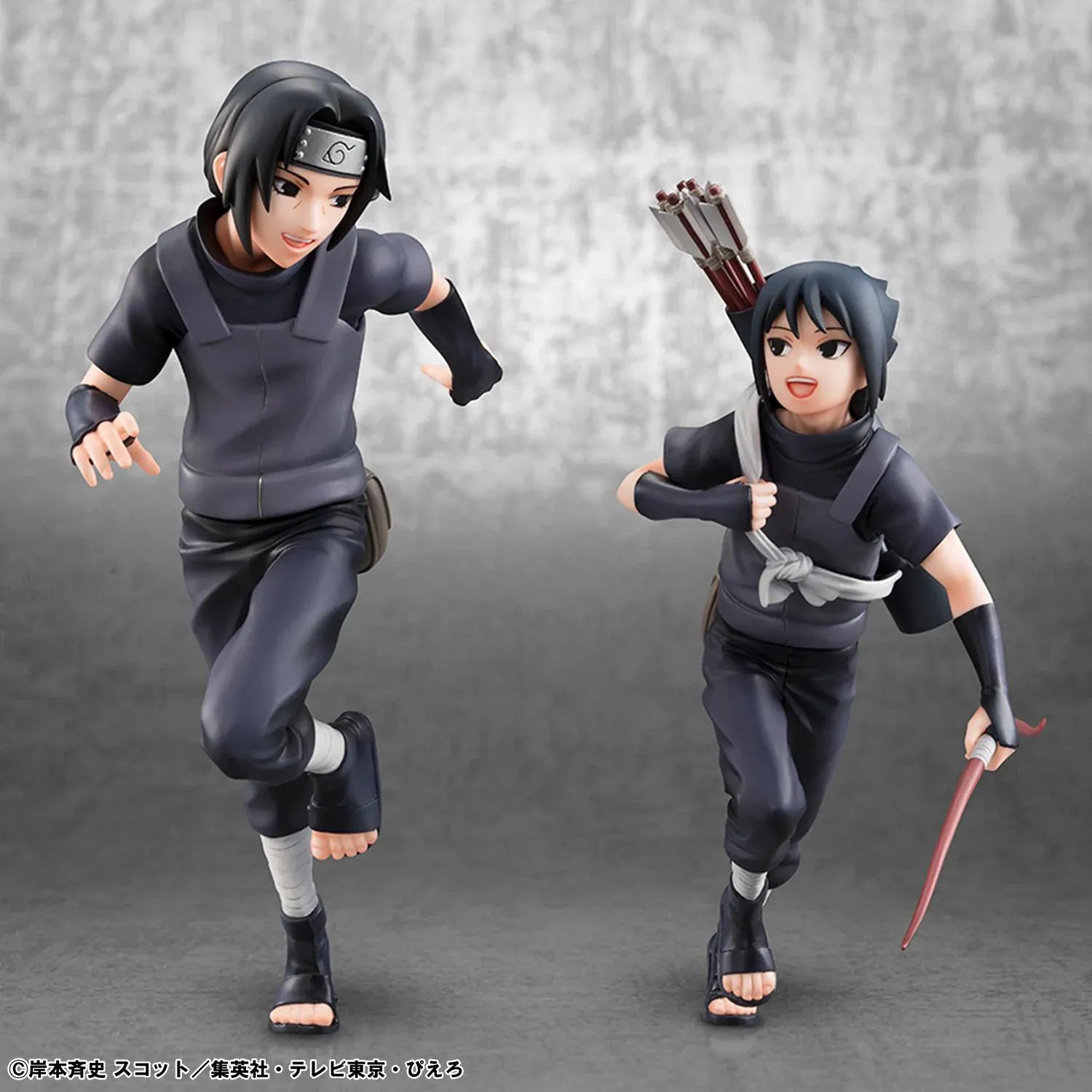 Naruto Shippuden G.E.M. Series Itachi and Sasuke Uchiha Figure Set featuring the brothers running together