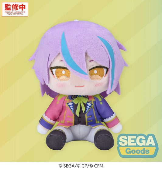 Hatsune Miku Colorful Stage MySEKAI Rui Kamishiro Plush with purple hair, embroidered eyes, and colorful stage-inspired outfit