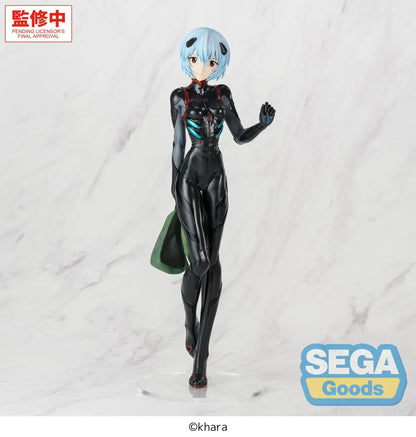Rebuild of Evangelion FiGURiZMa Rei Ayanami Tentative Name Plugsuit Ver Figure wearing a black plugsuit