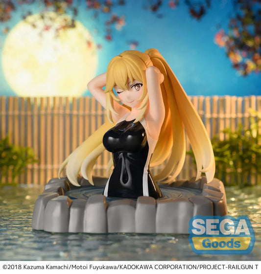 A Certain Scientific Railgun T Misaki Shokuhou Thermae Utopia figure in bath base wearing black swimsuit