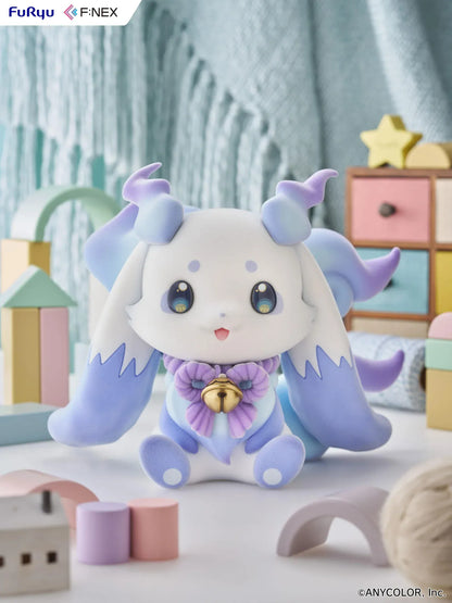 Nijisanji Lunlun 1/2 scale flocked soft vinyl figure featuring pastel colors and bell accessory