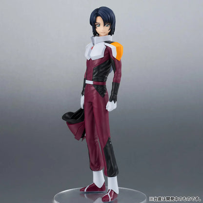 Mobile Suit Gundam SEED Freedom Lucrea Light Athrun Zala Pilot Suit Ver. Figure featuring Athrun with dark blue hair, pilot suit, white gloves, and standing display pose.