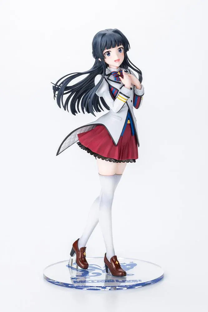 The Idolmaster Million Live Shizuka Mogami The Animation 1/8 scale figure wearing a white jacket, red skirt, and knee-high socks.