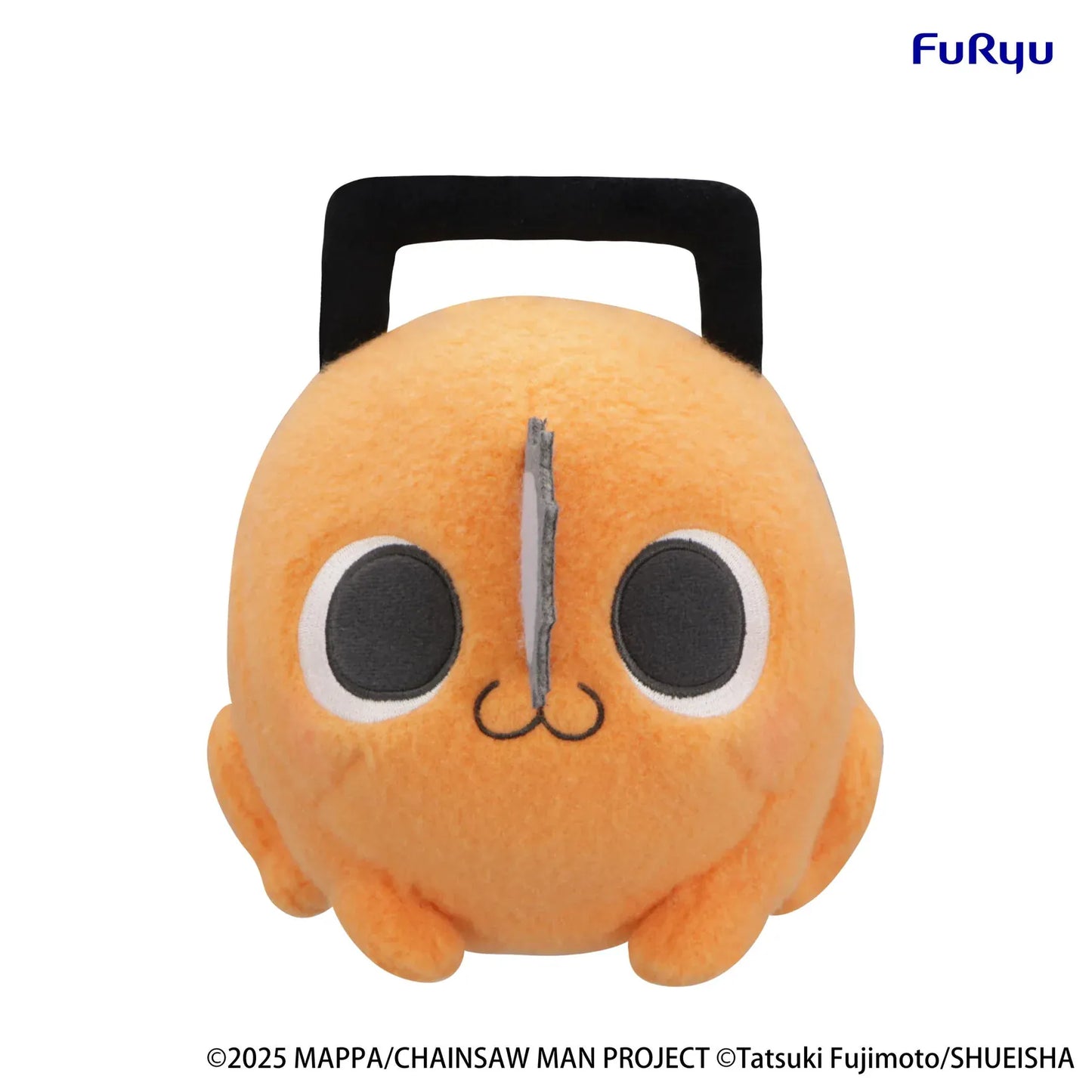 Chainsaw Man The Movie Reze Arc Milky Boa Pochita Big Plush Ver. A featuring Pochita's round orange body, embroidered eyes, and signature chainsaw blade