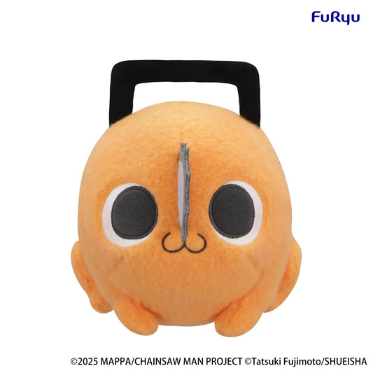 Chainsaw Man The Movie Reze Arc Milky Boa Pochita Big Plush Ver. A featuring Pochita's round orange body, embroidered eyes, and signature chainsaw blade