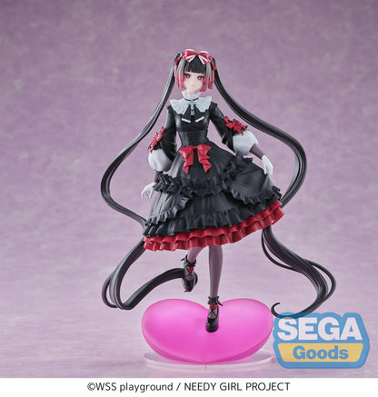 Needy Girl Overdose XStellar Michia Gokubara anime figure in gothic lolita dress on heart-shaped base