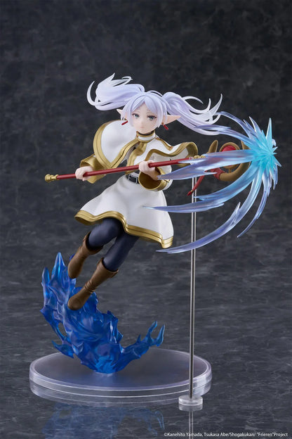 Frieren Beyond Journey's End AMP+ Frieren Figure reissue with dynamic blue magic effect and action pose