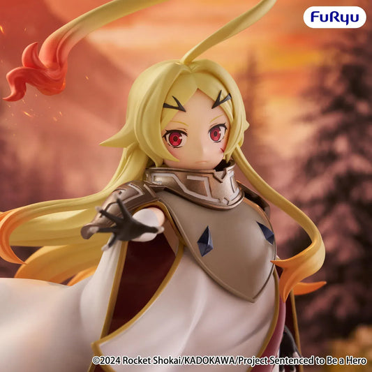 Sentenced to Be a Hero Teoritta Trio-Try-iT figure by FuRyu with flowing cape and dynamic fantasy pose