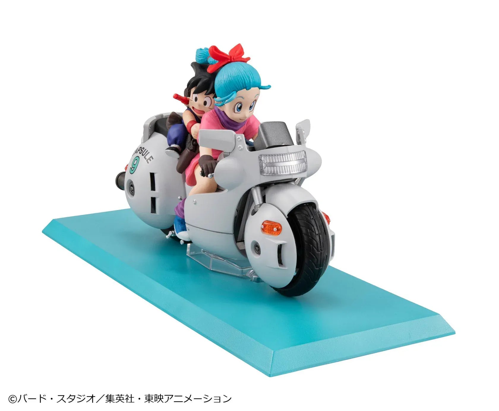 Dragon Ball Desktop Real McCoy 06 Son Goku and Bulma riding Capsule Corp motorcycle figure